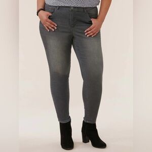 Modern "Ab"solution® High Rise Ankle Length Grey Plus Skinny Jeans